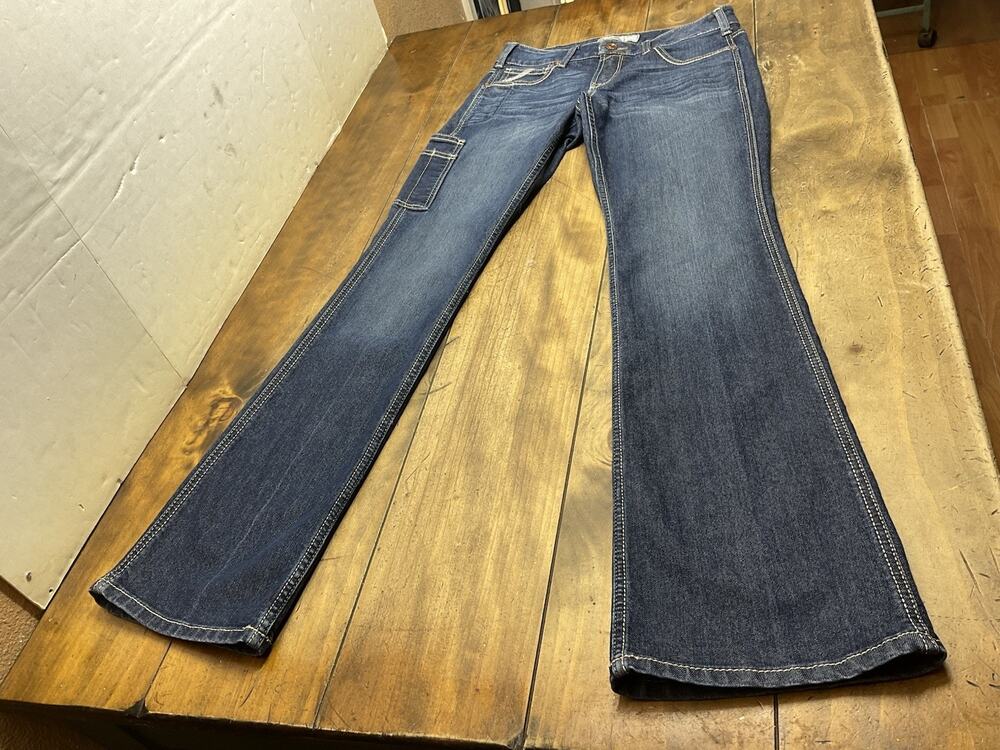 Ariat Rebar Womens Work Jeans Mid Rise Boot Denim Size 29L